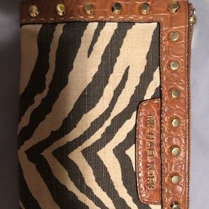 Michael Kors zebra large wristlet